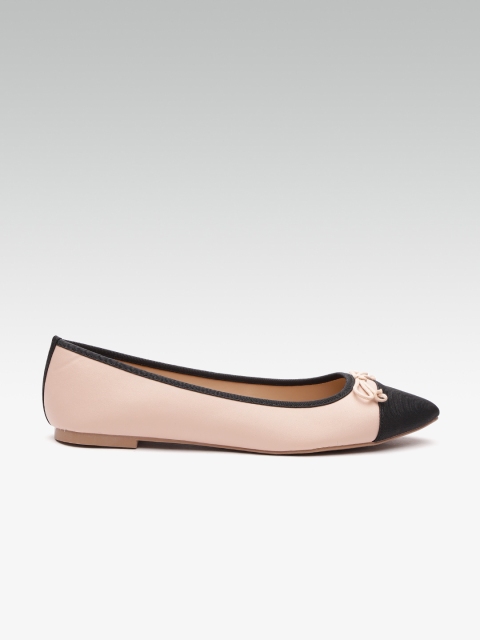 

DOROTHY PERKINS Women Nude-Coloured & Black Colourblocked Ballerinas