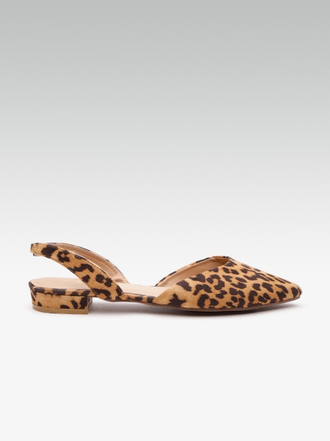 

DOROTHY PERKINS Women Brown & Black Leopard Print Ballerinas