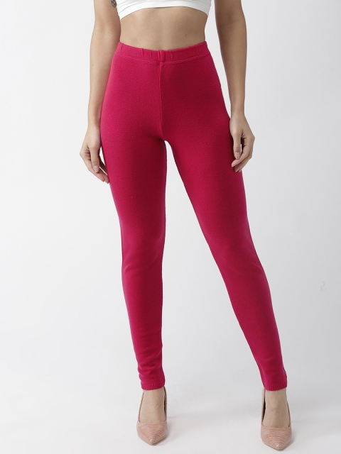 

Madame Women Magenta Solid Ankle-Length Winter Leggings