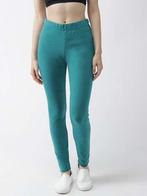 

Madame Women Blue Solid Ankle-Length Winter Leggings
