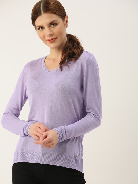 

Allen Solly Woman Lavender Solid Regular Top