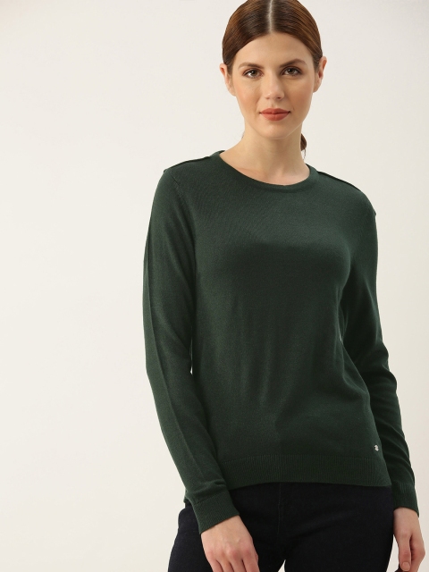 

Allen Solly Woman Green Solid Sweater