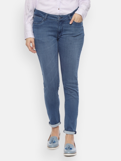

Allen Solly Woman Blue Skinny Fit Mid-Rise Clean Look Stretchable Jeans