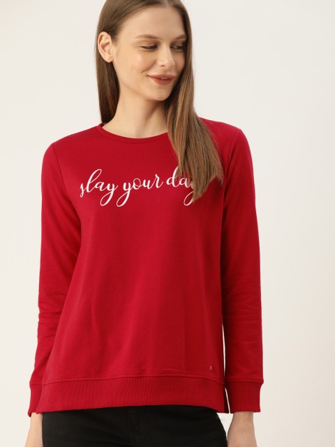 

Allen Solly Woman Women Red Printed Sweatshirt
