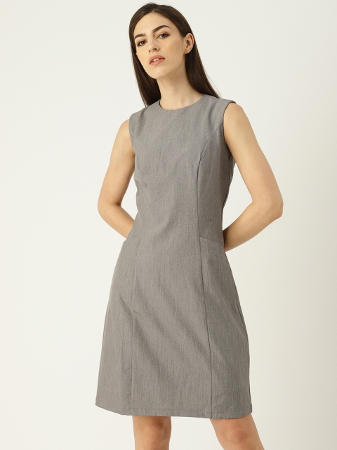 

Allen Solly Woman Grey Solid Sheath Dress