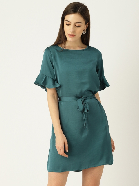 

Allen Solly Woman Teal Green Solid Sheath Dress