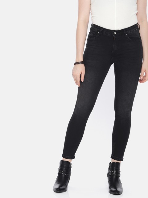 

Roadster Women Black Skinny Fit Mid-Rise Clean Look Stretchable Jeans
