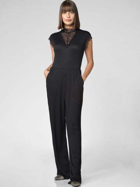 

Vero Moda Women Black Solid Basic Jumpsuit