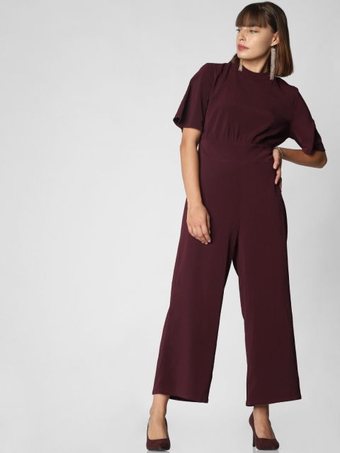 

Vero Moda Women Burgundy Solid Basic Jumpsuit