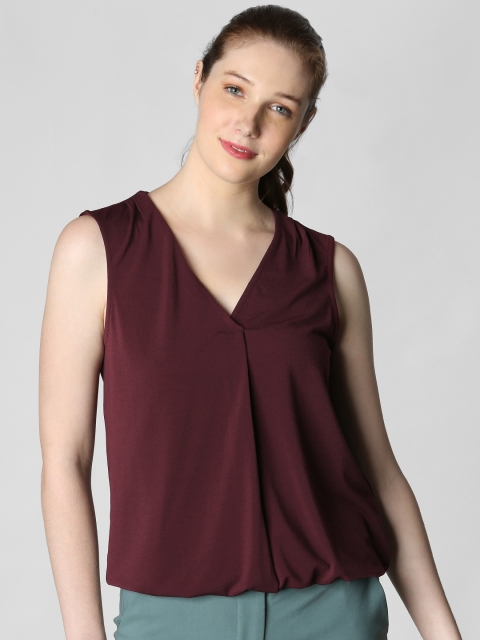 

Vero Moda Women Maroon Solid Top
