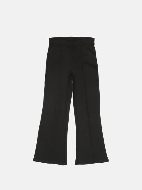 

Vero Moda Women Black Slim Fit Solid Parallel Trousers