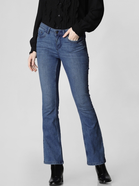 

Vero Moda Women Blue Bootcut Mid-Rise Clean Look Stretchable Jeans