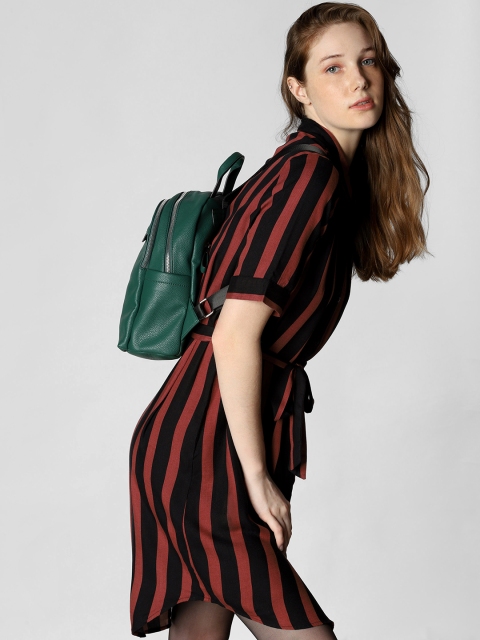 

Vero Moda Women Striped Black & Brown Shirt Dress