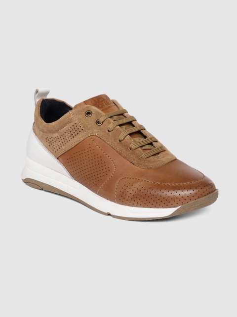 

Jack & Jones Men Brown Leather Sneakers