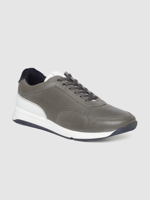 

Jack & Jones Men Grey Perforation Detail Sneakers