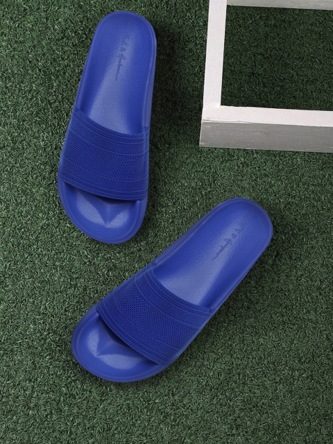 

Mast & Harbour Men Blue Solid Sliders