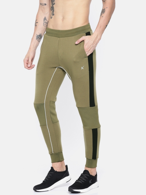 

HRX by Hrithik Roshan Men Olive Green Solid Slim Fit Joggers