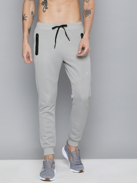 

HRX by Hrithik Roshan Men Grey Self Design Slim Fit Active Rapid Dry Running Joggers