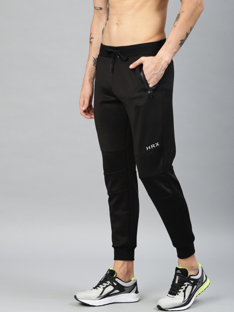 

HRX by Hrithik Roshan Men Black Solid Running Rapid Dry Cropped Joggers
