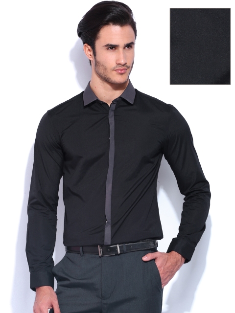 

Celio Black Slim Fit Formal Shirt