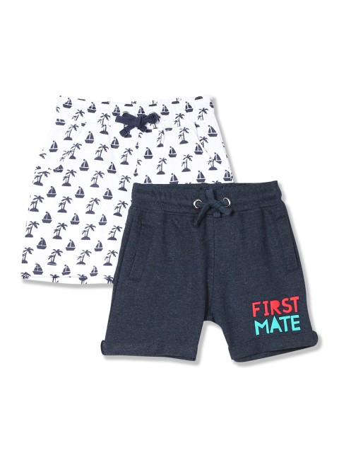 

Donuts Boys Pack of 2 Regular Fit Regular Shorts, Navy blue