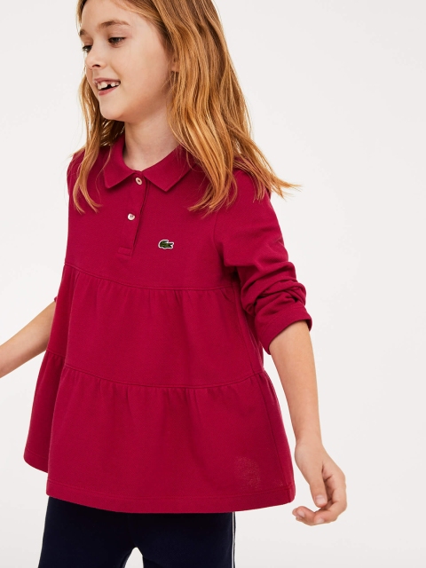 

Lacoste Girls Red Solid A-Line Top