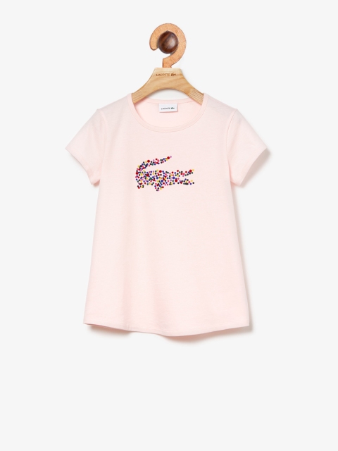 

Lacoste Girls Pink Solid Round Neck T-shirt