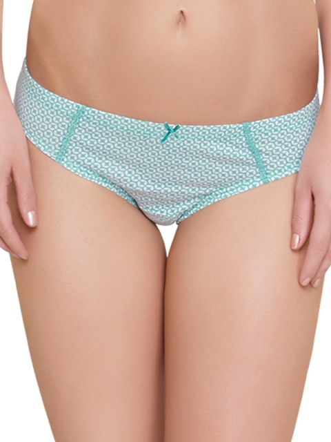 

Inner Sense Women Light Blue Printed Briefs ISP022, Turquoise blue