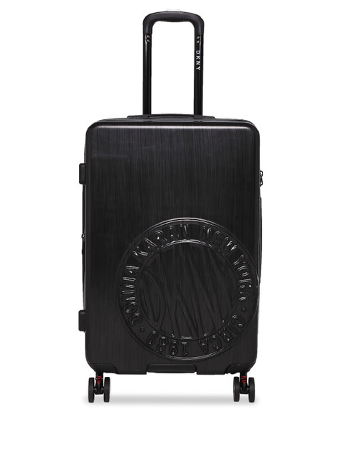 

DKNY Token HS Unisex Black Textured Hard-Sided Medium Trolley Suitcase