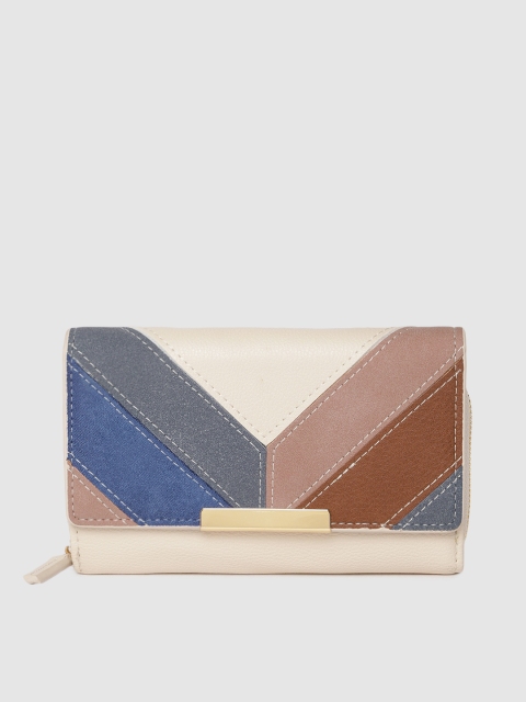 

Accessorize Women Multicoloured Colourblocked Three Fold Wallet, Multi