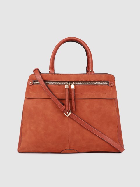 

Accessorize Rust Brown Solid Handheld Bag