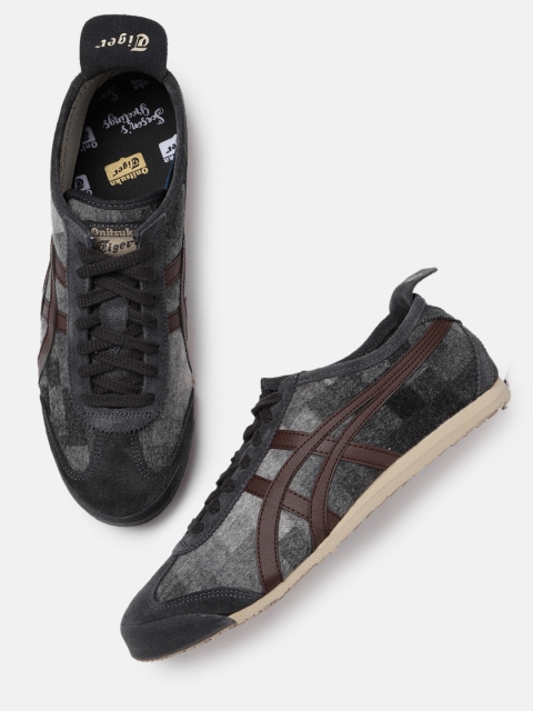 

Onitsuka Tiger Unisex Brown Mexico 66 Checked Sneakers