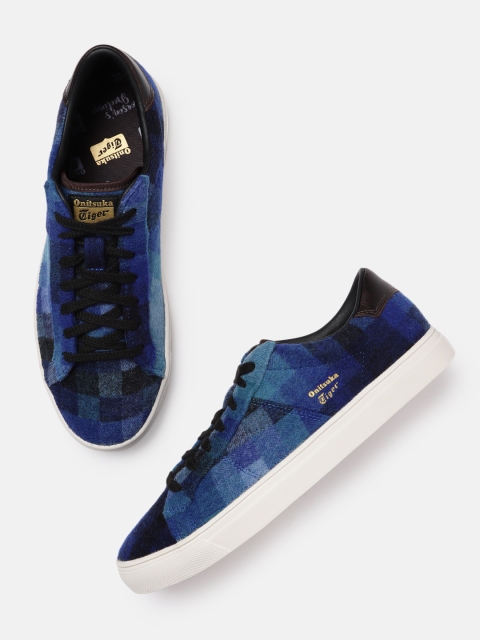 

Onitsuka Tiger Unisex Blue Lawnship 2.0 Checked Sneakers