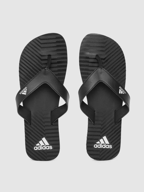 

ADIDAS Men Black Striped Thong Flip-Flops