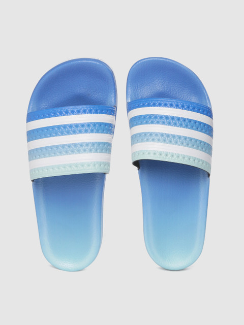 

ADIDAS Originals Women Blue & White Striped Sliders