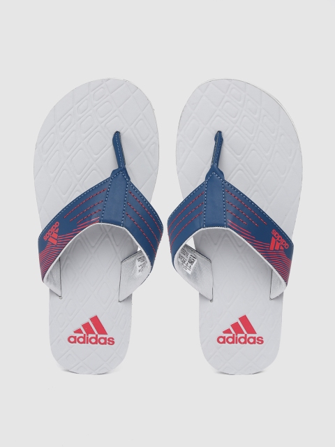 

ADIDAS Men Navy Blue & Grey Gladi 19 Striped Thong Flip-Flops