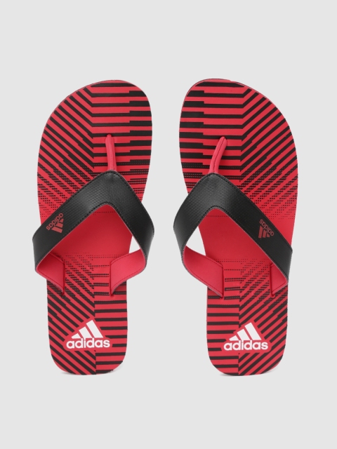 

ADIDAS Men Black & Red Beach Print Max Out 19 Thong Flip-Flops