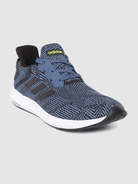 

ADIDAS Men Blue & Black Woven Design Nepton 2.0 Running Shoes
