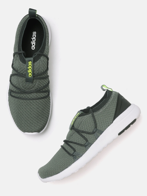 

ADIDAS Men Green Woven Design Rey Running Shoes