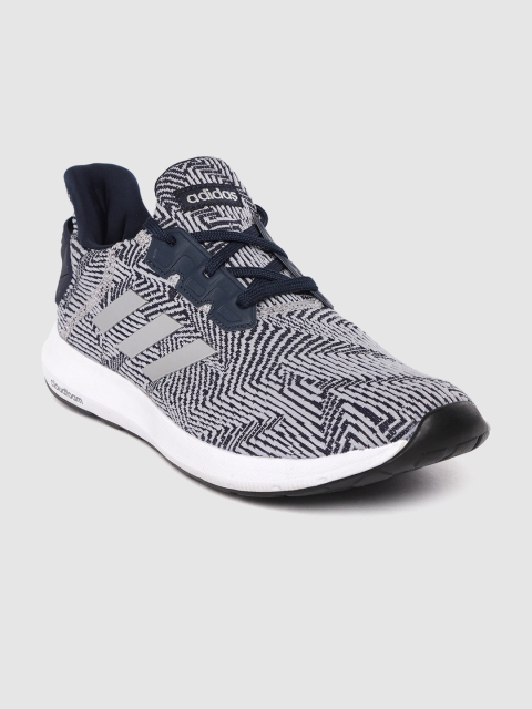 

ADIDAS Men Navy Blue & White NEPTON 2.0 Woven Design Running Shoes