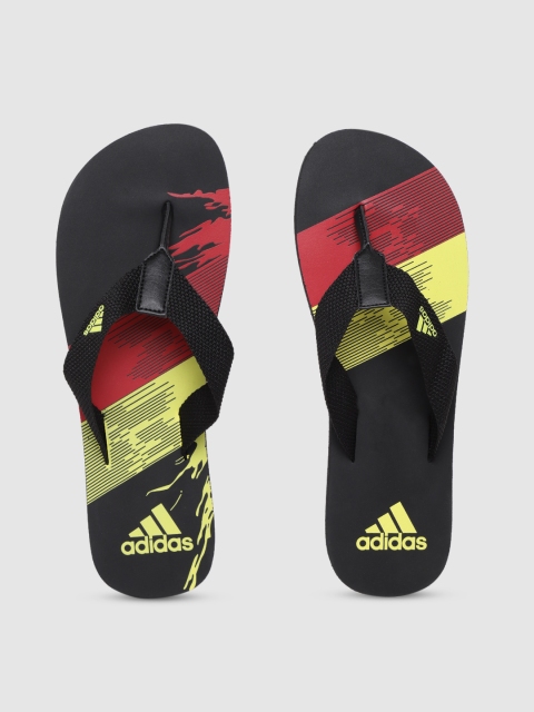 

ADIDAS Men Black & Red Printed Thong Flip-Flops