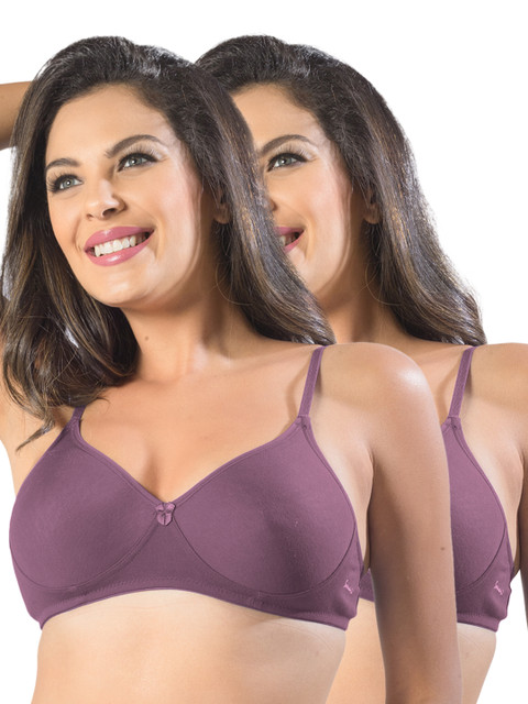 

Sonari Pack of 2 Full-Coverage T-shirt Bras, Purple