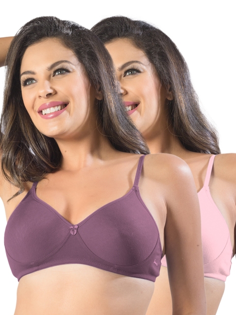 

Sonari Pack of 2 Full-Coverage T-shirt Bras, Purple