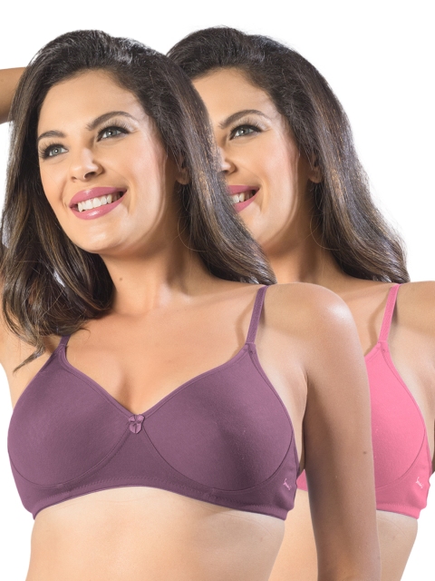 

Sonari Pack of 2 Full-Coverage T-shirt Bras, Purple