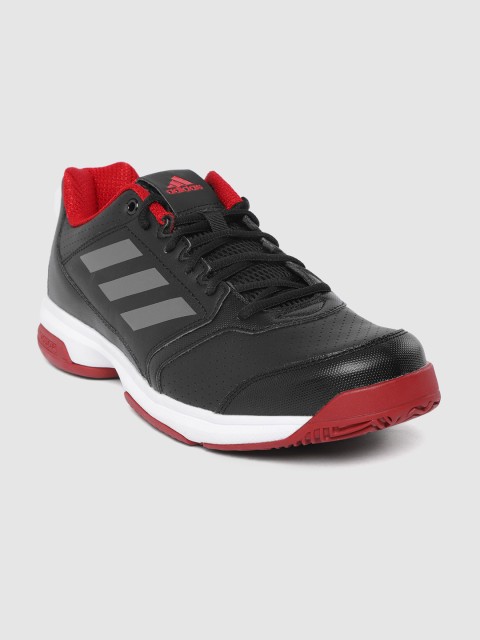 

ADIDAS Men Black Wondrous II Solid Tennis Shoes