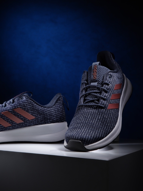 

ADIDAS Men Navy Blue Woven Design Supervega Running Shoes