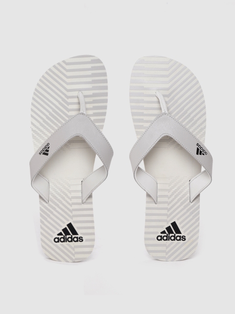 

ADIDAS Men Grey Striped Thong Flip-Flops