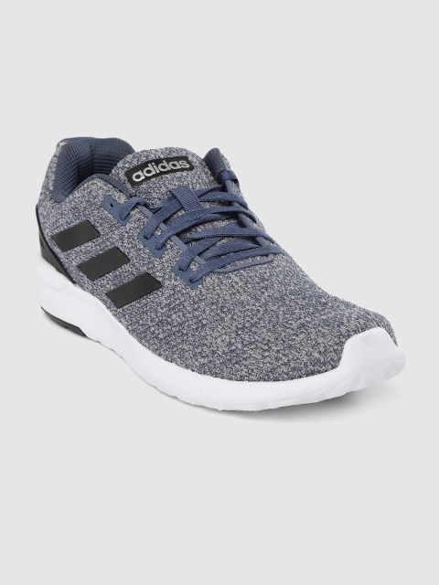 

ADIDAS Men Navy & Grey Blaze Woven Design Running Shoes, Navy blue