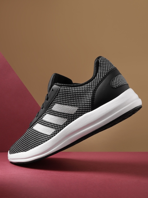 

ADIDAS Men Black & White Woven Design Rush Running Shoes