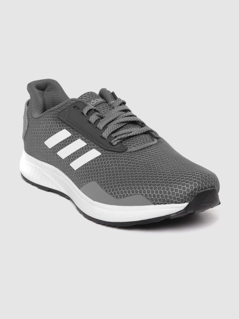 

ADIDAS Men Charcoal Grey Woven Design Fassar Running Shoes